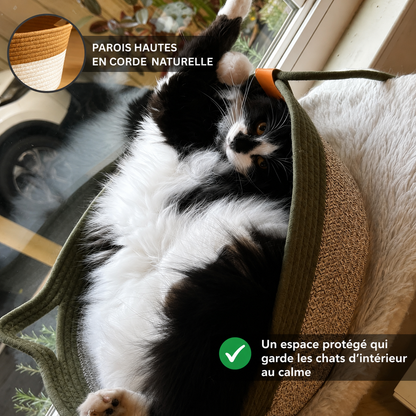 Panier Sérénité | Découvrez le premier espace naturel pour chats d'intérieur, conçu sur la base de recherches scientifiques