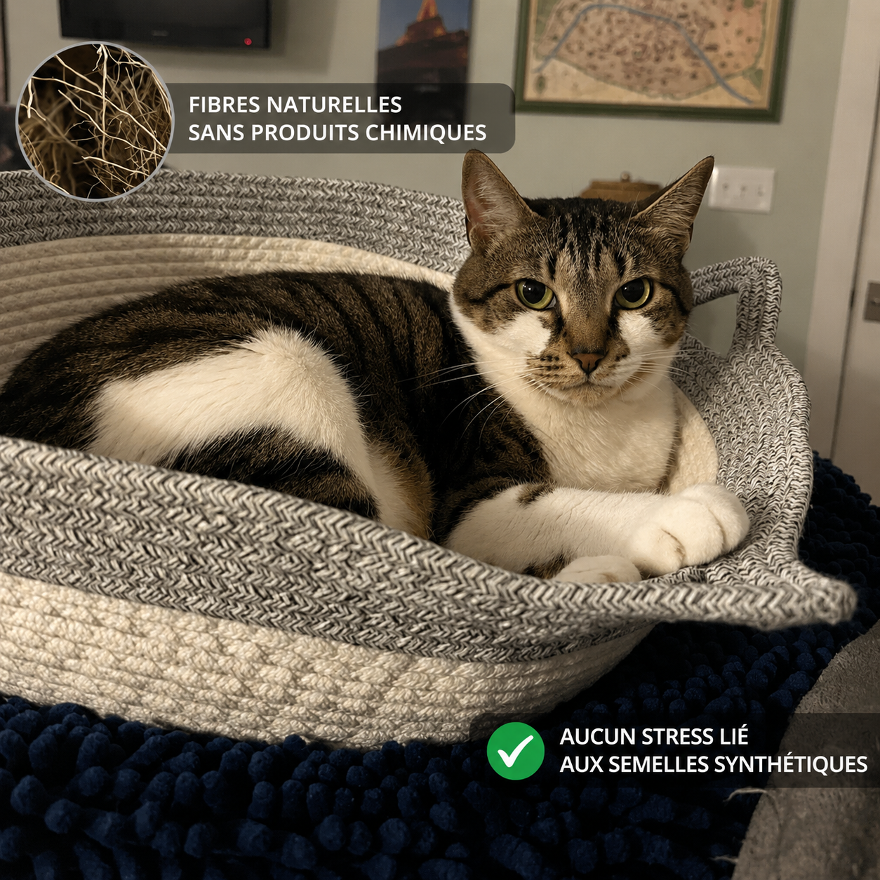 Panier Sérénité | Découvrez le premier espace naturel pour chats d'intérieur, conçu sur la base de recherches scientifiques