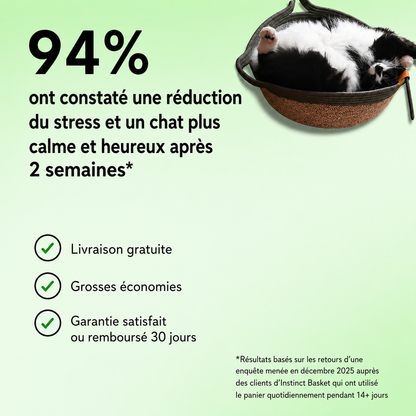 Panier Sérénité | Découvrez le premier espace naturel pour chats d'intérieur, conçu sur la base de recherches scientifiques