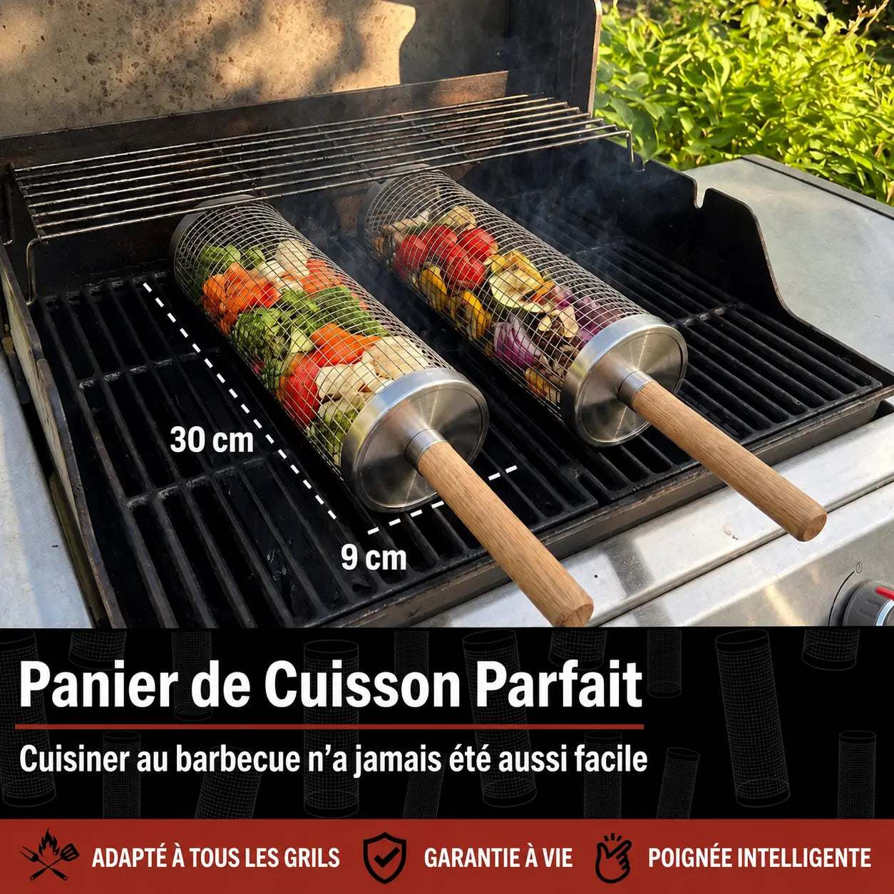 Panier à barbecue rond